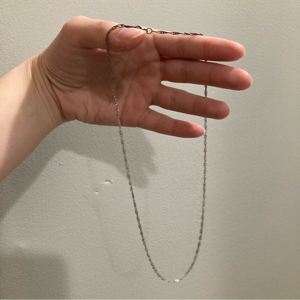 4/$10 - Silver Delicate Chain Necklace